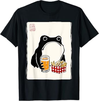 Japanese Grumpy Frog Beer Men Women Funny Grumpy Frog T-Shirt