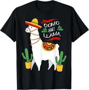 Como Se Llama Cactus Cute Cinco De Mayo Drink Shirt Tee T-Shirt