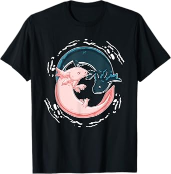 Yin Yang Axolotls T-Shirt Zen Axolotl Meditation Yoga Shirt T-Shirt