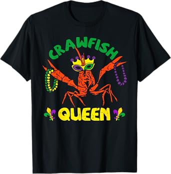 Crawfish Queen Funny Crawfish Mardi Gras Cajun Party T-Shirt