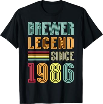 Brewing Legend 1986 Brewery Brewmaster 39 Years Brewer T-Shirt