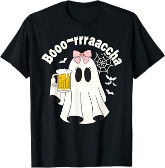 Boo-Rracha Ghost Borracho Beer Mexican Hispanic Halloween T-Shirt