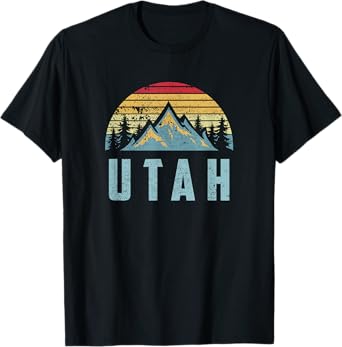 Utah Tee - Retro Vintage Mountains Hiking Nature T Shirt T-Shirt