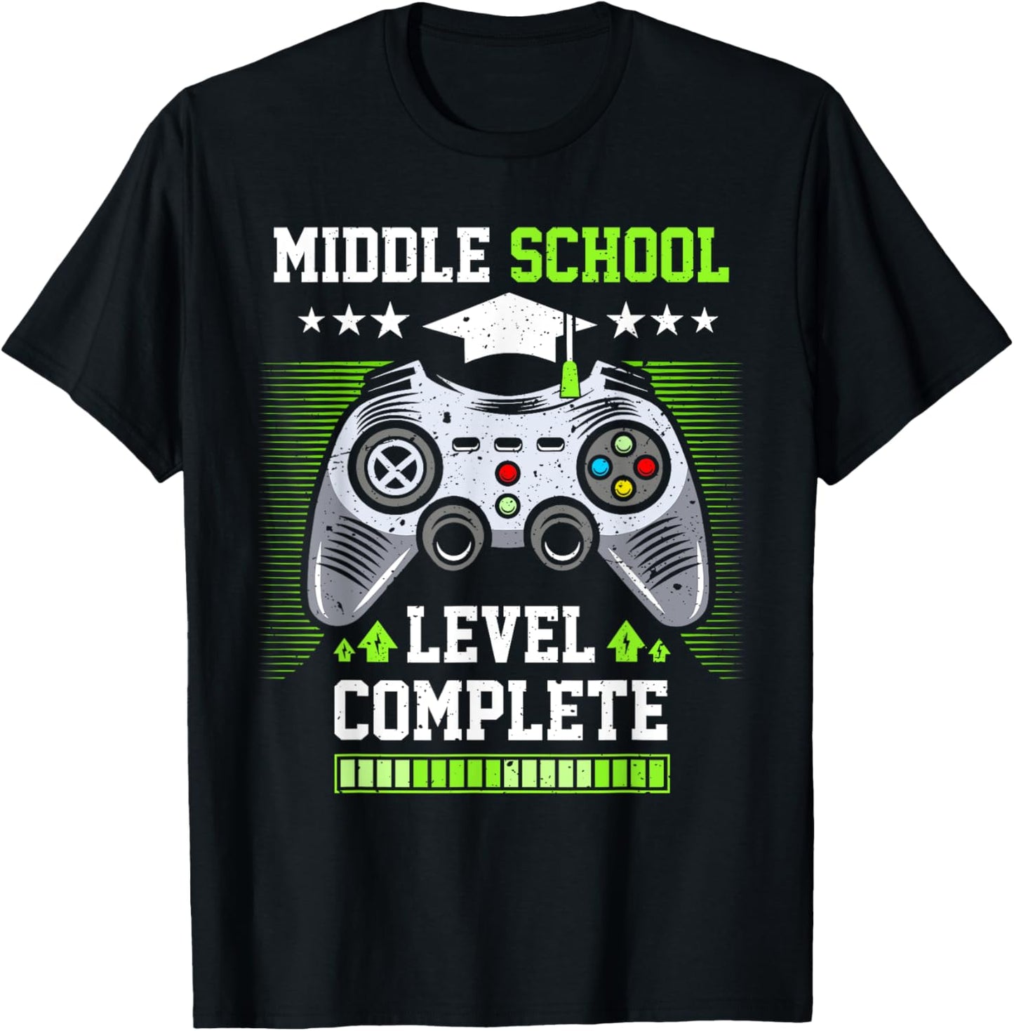 Middle School Level Complete Graduation Class 2025 Gamer T-Shirt