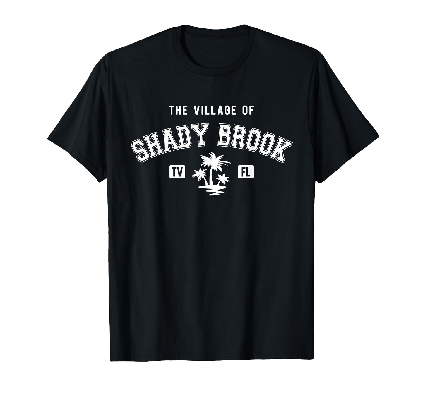 The Village of Shady Brook Classic Style Palm Trees Design T-Shirt