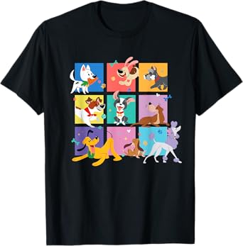 Disney Dogs Pluto and Pals Stylized Animated Pets T-Shirt
