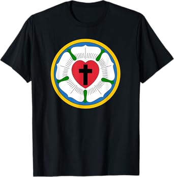 Lutheran 95 Theses Martin Luther Rose Reformation Concords T-Shirt