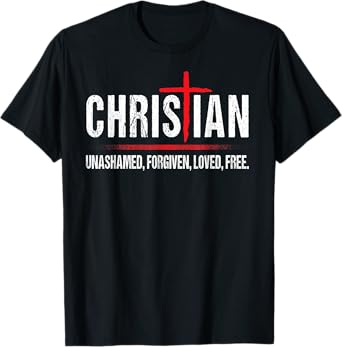 Christian Jesus Unashamed Cross T-Shirt