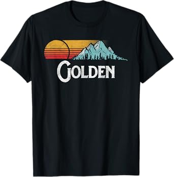 Vintage Golden Colorado Retro Mountain Ski T-Shirt T-Shirt