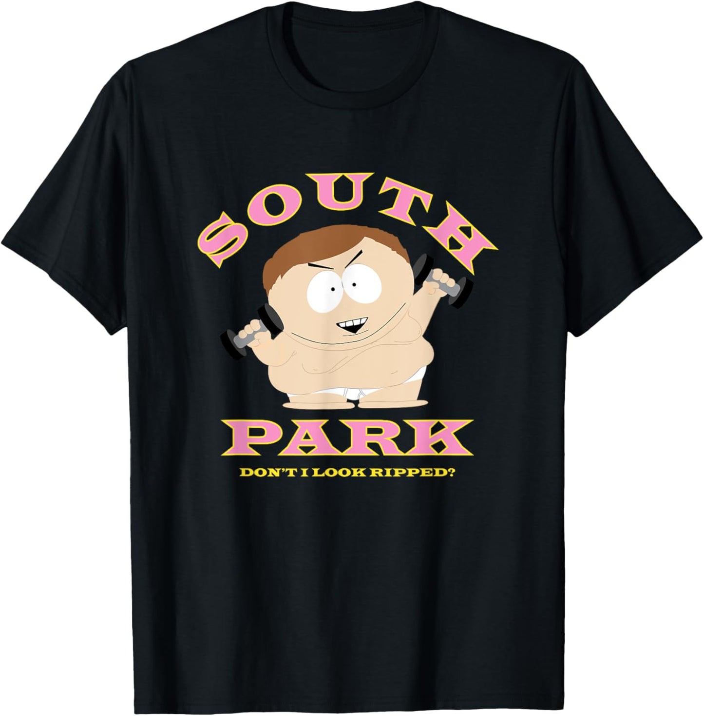 South Park Cartman Beefcake Don't Look Ripped Front & Back Tee by TeeBrew