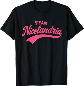 Team Nicolandria Funny Love Couple Tee T-Shirt