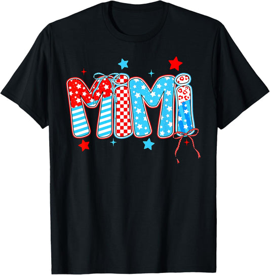 Mimi 4th Of July Patriotic Grandmas Women T-shirt