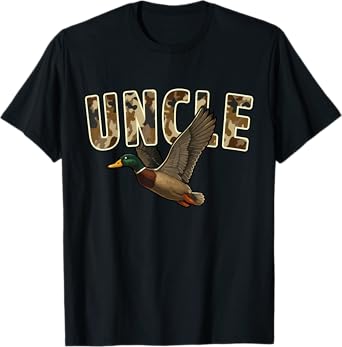 Camouflage Vintage Mallard Duck Retro Camo Hunting Uncle T-Shirt