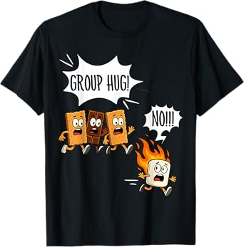 Funny Smores Group Hug Camping Campfire Roasting Marshmallow T-Shirt