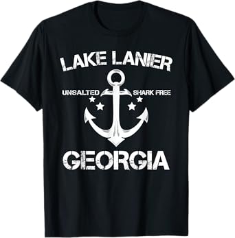 LAKE LANIER GEORGIA Funny Fishing Camping Summer Gift T-Shirt for Men Women Girls Kids