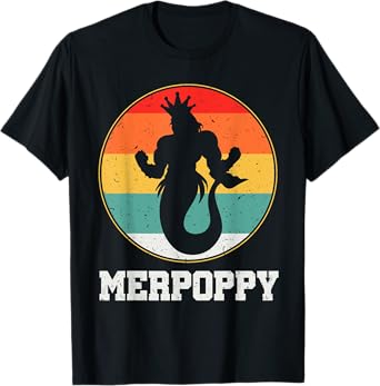 Merpoppy Security Merman Mermaid Grandpa Fish Grandfather T-Shirt