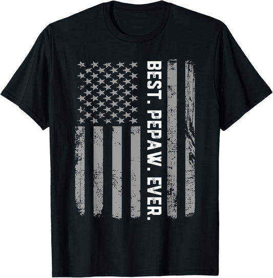 Best Pepaw Ever Vintage American Flag T Shirt T-Shirt