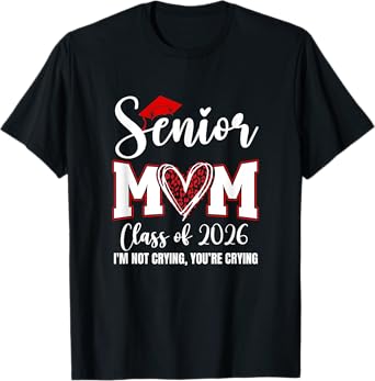 Senior Mom Class Of 2026 Senior Mama 2026 Graduation Leopard T-Shirt