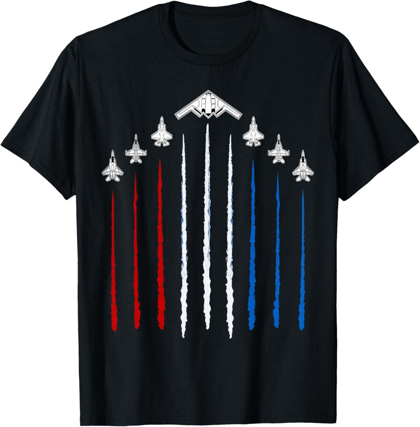 USA Fighter Jets 4th of July Men Women Kids Funny Patriotic T-Shirt