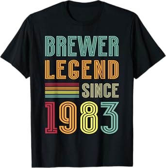 Brewing Legend 1983 Brewery Brewmaster 42 Years Brewer T-Shirt