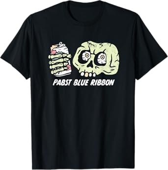 Pabst Blue Ribbon | Halloween Skull Can T-Shirt