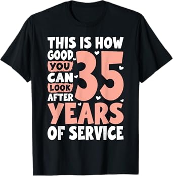 Service Anniversary 35 Years of Work Colleague T-Shirt
