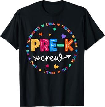 Pre-K Crew Back To School Pre-K Teacher Student First Day T-Shirt