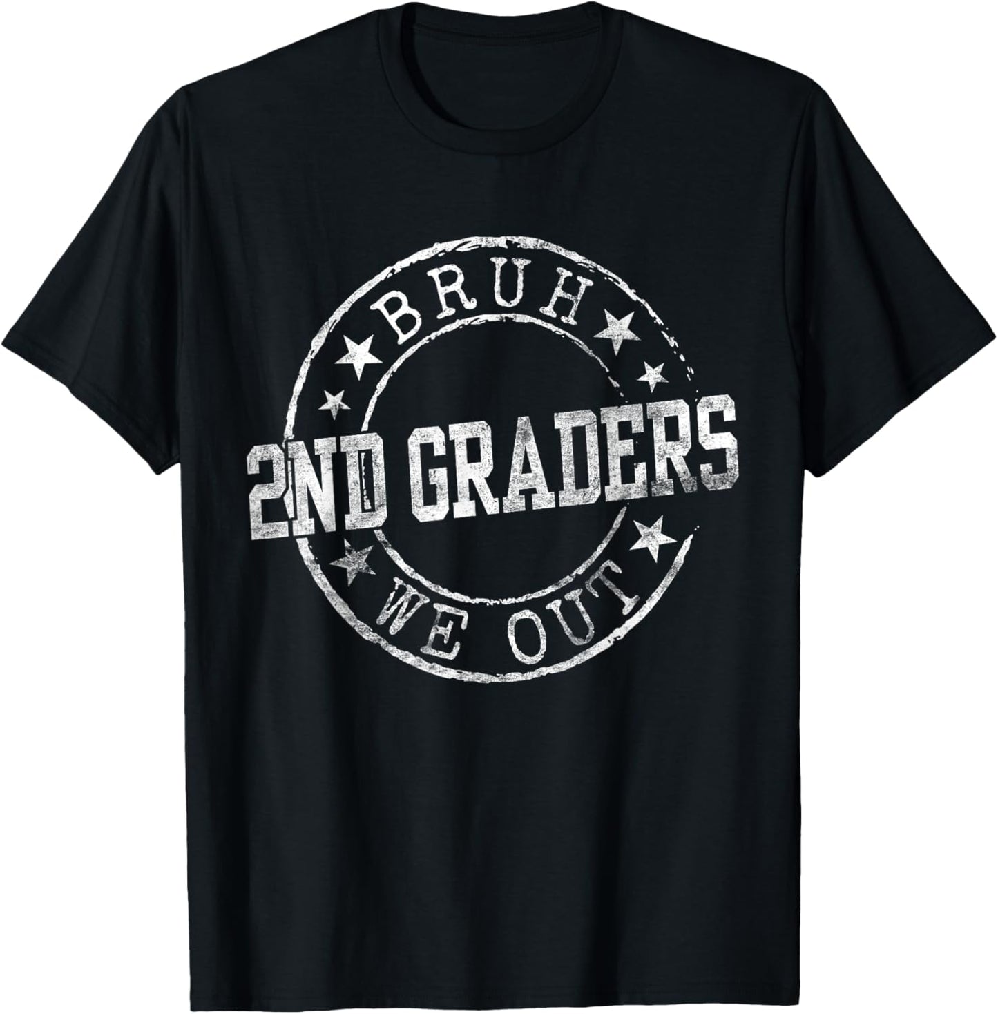 Bruh We Out 2nd Graders Circle Emblem Graduation Class 2025 T-Shirt