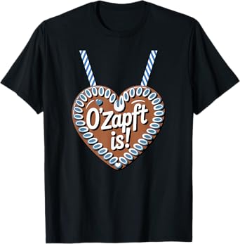 Ozapft is Gingerbread Heart German T-Shirt