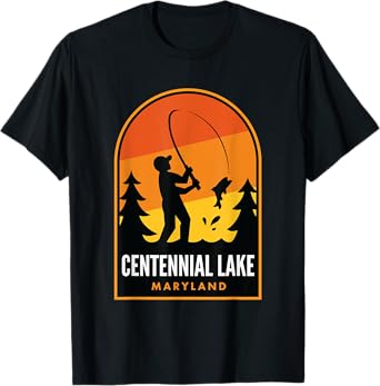 Centennial Lake Maryland Fishing T-Shirt