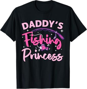 Best Fishing For Women Girls Kids Bass Fisher Princess Fish T-Shirt