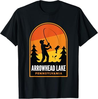 Arrowhead Lake Pennsylvania Fishing T-Shirt