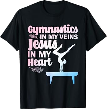 Funny Gymnastics Design For Men Women Gymnast Jesus Lovers T-Shirt