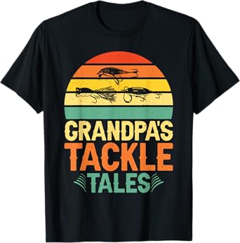 Grandpa’s Tackle Tales Fishing Grandpa T-Shirt