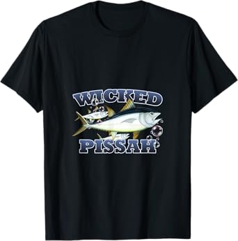 Wicked Pissah Bluefin Tuna Fish Illustration Fishing T-Shirt