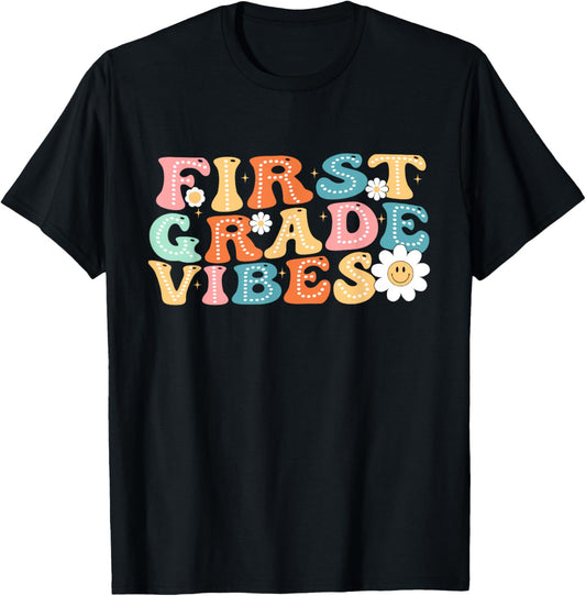 1st Grade Vibes Team First Grade Teacher Boy Girl Kid Back To School T-shirt by TeeBrew