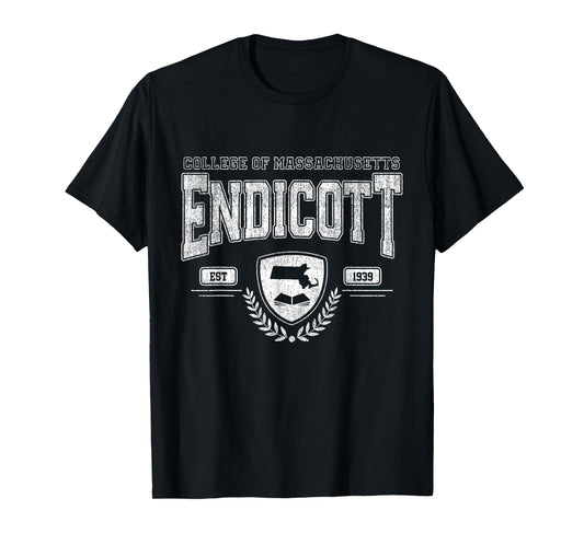 Endicott Arch Vintage College Athletic Sports Tee Men Women T-Shirt