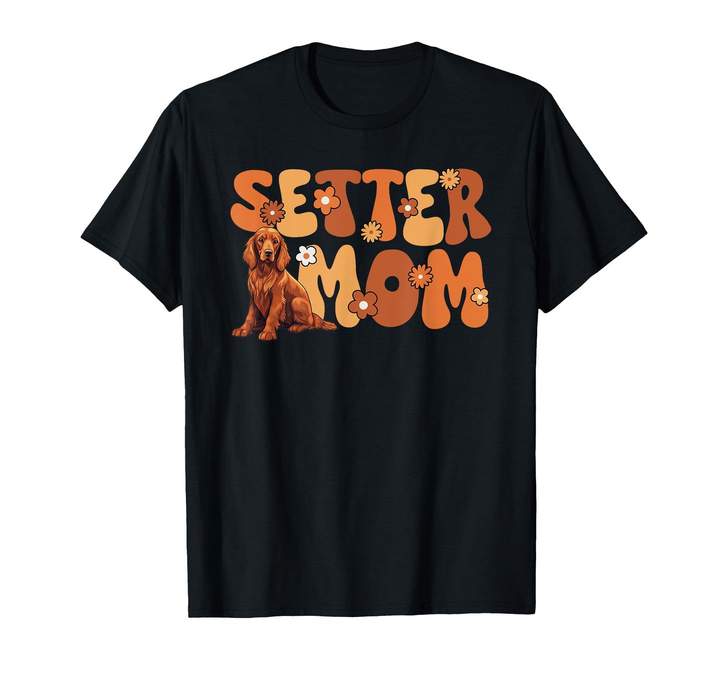 Irish Red Setter Groovy World's Best Setter Mom T-Shirt
