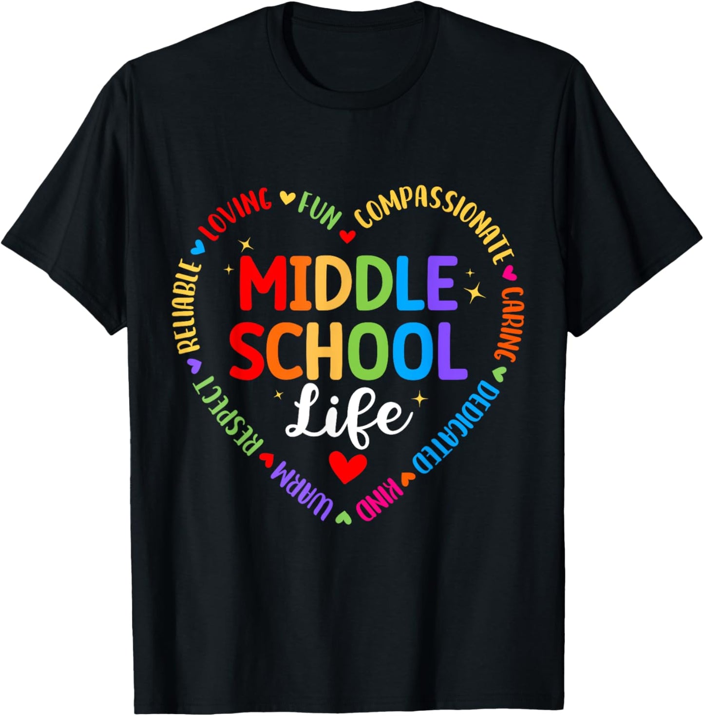 Middle School Vibes Back To School Teacher Tee by TeeBrew