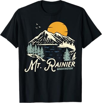 Mt Rainier Washington, Outdoors, WA Vacation T-Shirt