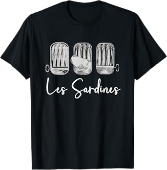 Sardine Funny Fisherman Aesthetic Sardine Tins Les Sardines T-Shirt