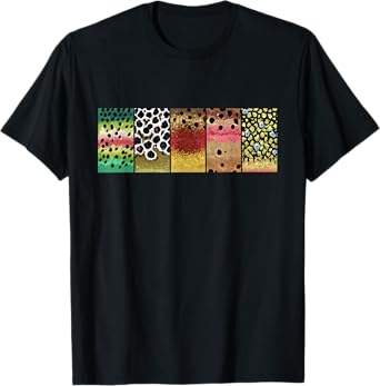 Trout Pattern Art Rainbow Brown Golden Cutthroat Brook Fish T-Shirt
