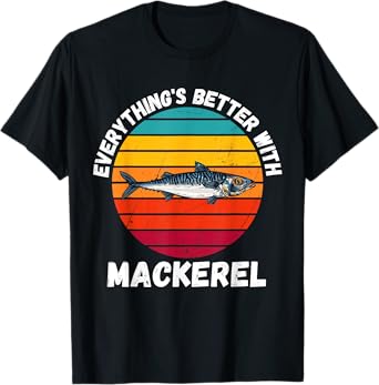 Vintage Mackerel Everything's Better With Mackerel Retro T-Shirt