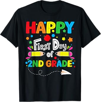 Happy First Day Of 2nd Grade Teacher Kids Second Grade Squad T-Shirt