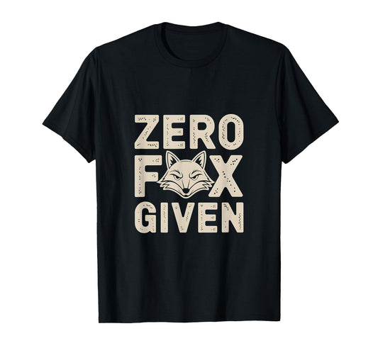 Zero Fox Given Vintage Retro Funny Animal Sarcastic T-Shirt