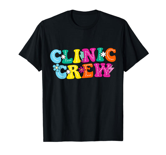 Clinic Crew School Nurse Groovy Appreciation Week T-Shirt