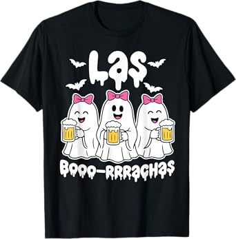 Las Booo-Rrrachas Funny Drinking Cute Ghost Halloween Party T-Shirt