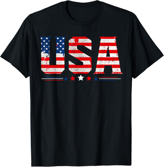 American Flag Usa United States Of America Us 4th Of July T-shirt