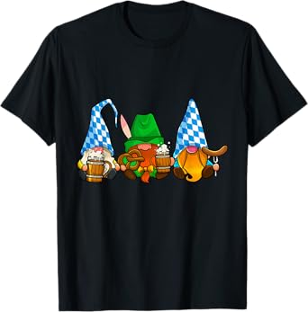 Oktoberfest Gnomes Funny Sausage Bratwurst German Party T-Shirt