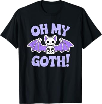 Oh My Goth Bat Halloween Skeleton Costume Men Women T-Shirt